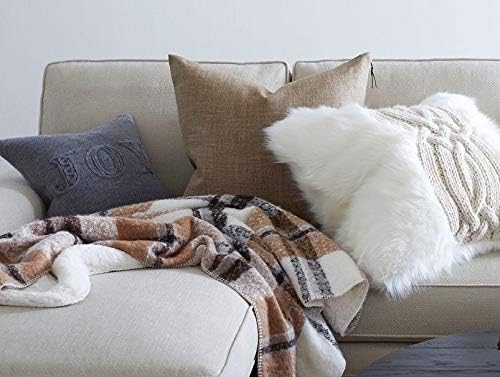 basic home 22x22 Decorative Throw Pillow Inserts-Down Feather Pillow Inserts-Square-Cotton Fabric-Set of 2-White.