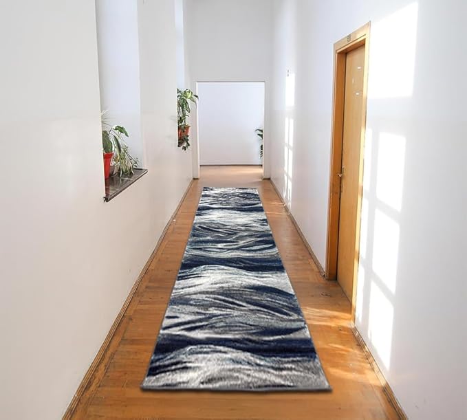 Keen Home Design Area Runner Rugs - 2x8 Non-Shedding, Abstract Runner for Kitchen, Living Room, Bedroom, Dining Room, Entryway - Size: 2'8" x 7'7", Multi