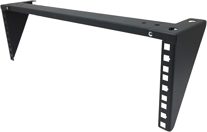 Jingchengmei 3U 19 Inch Wall Mount Vertical Rack Bracket -Wall Mount Patch Panel Bracket for Network & Data Equipment (3U90)
