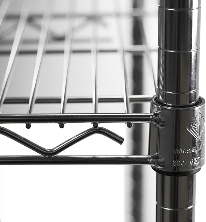 Shelving Inc. 8" d x 8" w Chrome Wire Shelving with 2 Tier Shelves, Weight Capacity 800lbs Per Shelf