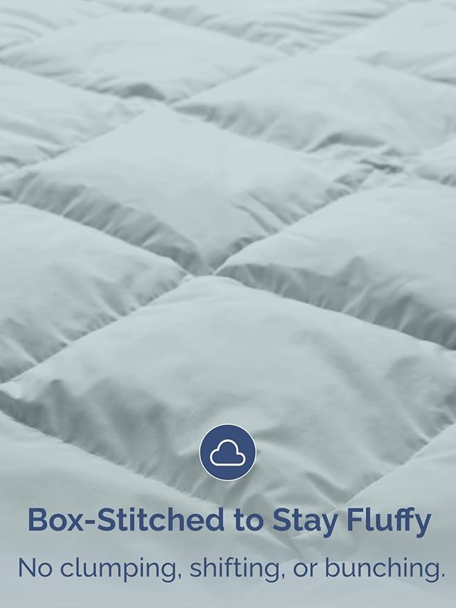 King Size, Blue & Light Blue Reversible Alternative Down Comforter - Warm Lightweight Breathable Hotel Quality Bedding Set - All Season Fluffy Cozy Oversized Cooling Microfiber Duvet Insert Comforter