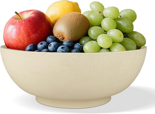 Large Decorative Bowl, Fruit Bowl for Kitchen Counter, Modern Handicraft Resin Pedestal Decorative Bowl for Home Decor, Key Holder for Entry Table, Home Decor Accent