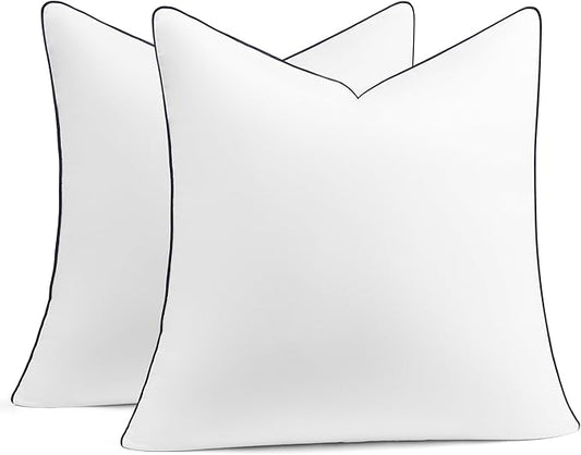 puredown® 16x16 Pillow Inserts Set of 2, Fluffy Overfilled Down Alternative Decorative Pillows, Soft Plush Throw Pillows for Couch, Sofa, Bed and Home Decor