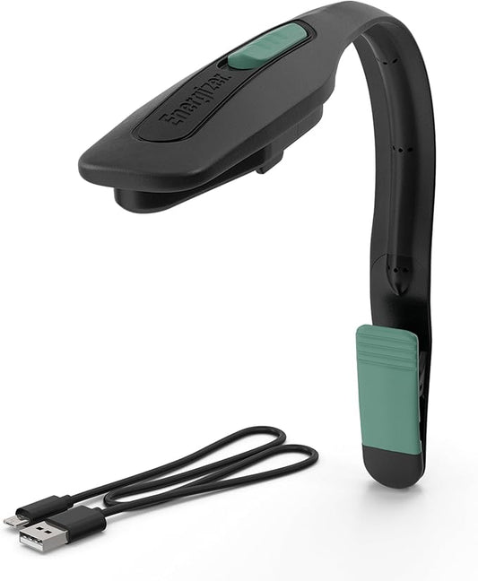 Energizer Flex-R LED Rechargeable Book Lights for Reading at Night, Reading Light with Warm LED Color, Long-Lasting and Lightweight Reading Lamp