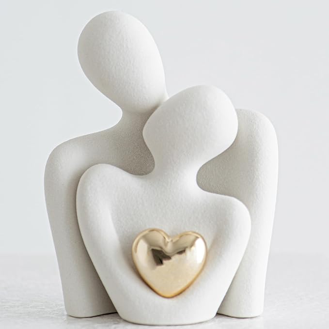 Mini couple ceramic statues in the living room simple home decor ceramic statue decorations in the wine cabinet Couple bedroom decorations with Knick-Knacks Romantic Gifts for Wedding Valentine