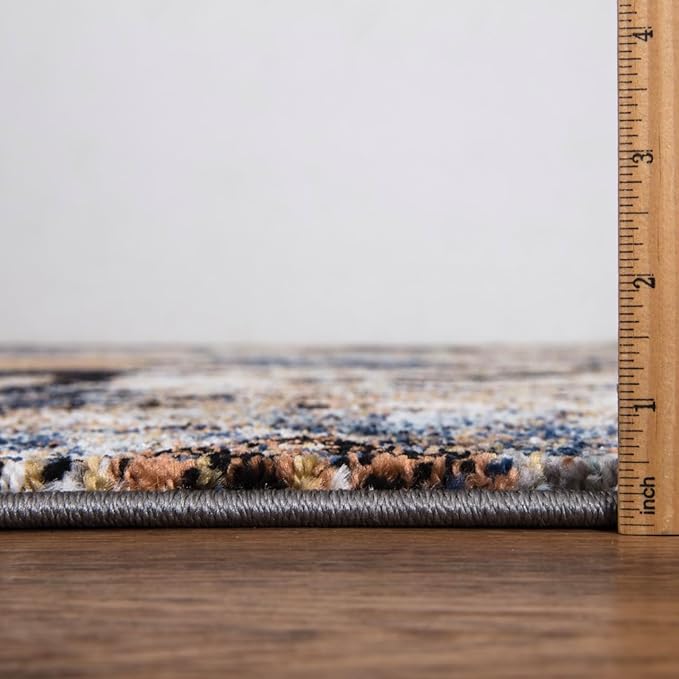 Keen Home Design Area Rugs - 2x14 Non-Shedding, Abstract Rugs for Kitchen, Living Room, Bedroom, Dining Room, Entryway - Size: 2'8" x 14', Multi
