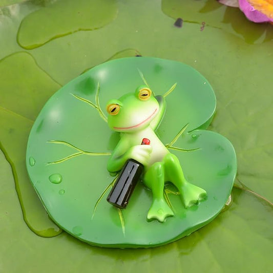 Miniature Frog Figurines Plant Decorations for Pots, Funny Frog Statue Planter Hugger for Flower Yard Lawn Ornament