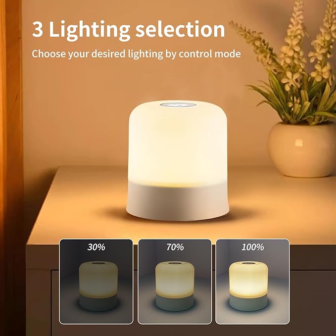 3 Colours Egg Light for Nursery,Rechargeable. Night Light for Kids. Compact Indoor Light for Baby Nursery, Bedroom & Late-Night Bathroom Trips