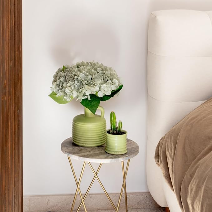 Annex Large Ceramic Handmade Bud Vase, Perfect for Pampas Grass, Book Vase for Flowers, Boho Room Decor for Home, Table, Shelf, Floor, Centerpiece or Book Display