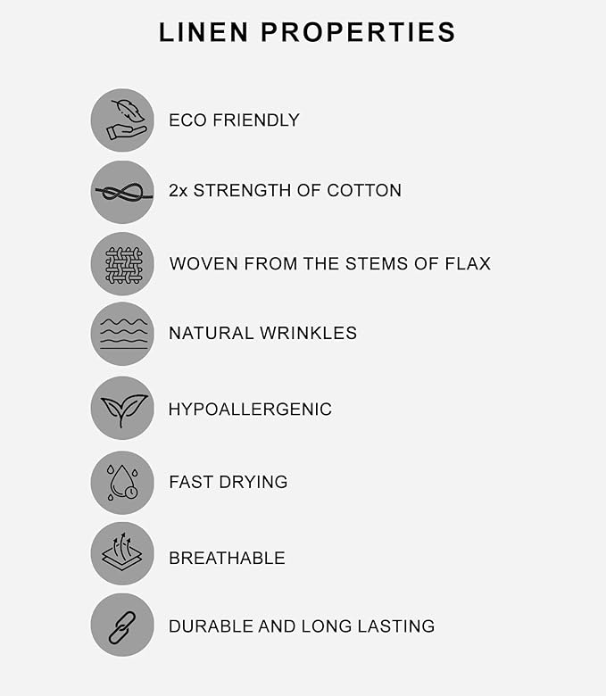 Ruvanti Linen Placemats Set of 6-13x19 Inch, Classic Hemstitch, Heat ‎Resistant Machine Washable Place Mats, Soft & Elegant- Perfect for Christmas, ‎Thanksgiving, Easter, Weddings, Dinner - Grey
