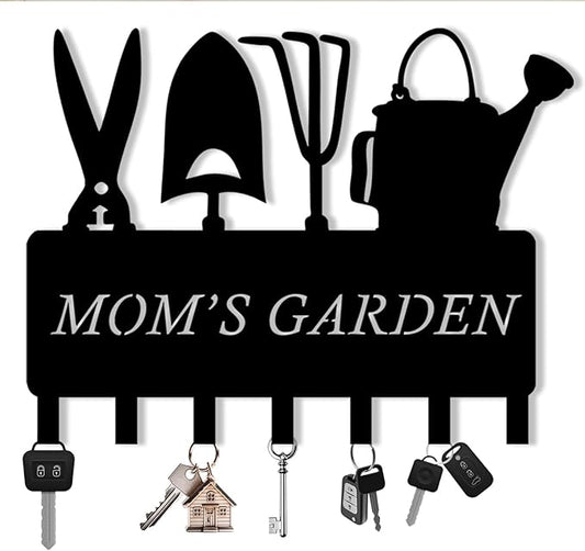 Personalized Metal Key Holder for Wall, Metal Wall Mount Custom Name Hooks, Key Organizer for Garden, Letter Wall Decoration Key Hook, Key Hanger Decor, Key Rack for Outdoor Kitchen, Gift for Gardener