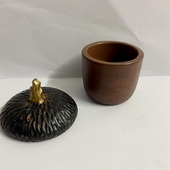Acorn Resin Box Decor,Acorn Decor Vintage Trinket Box Small Storage Jar With Lid, Candy Snack Nuts Container,Acorn Shape Art Box, Halloween, Thanksgiving,Storage Garden Boxes Fall Table Decor