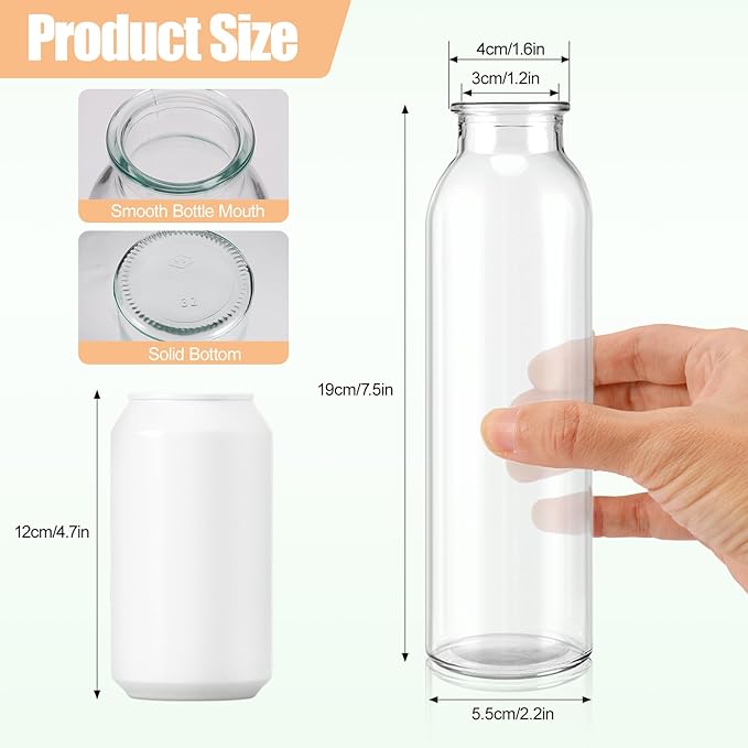 12 Pcs Glass Bud Vases Bulk,Clear Small Glass Vases,Mini Flower Vase for Centerpieces,Decorative Bottle Vase for Party,Wedding Reception,Dining Table,Home Decor