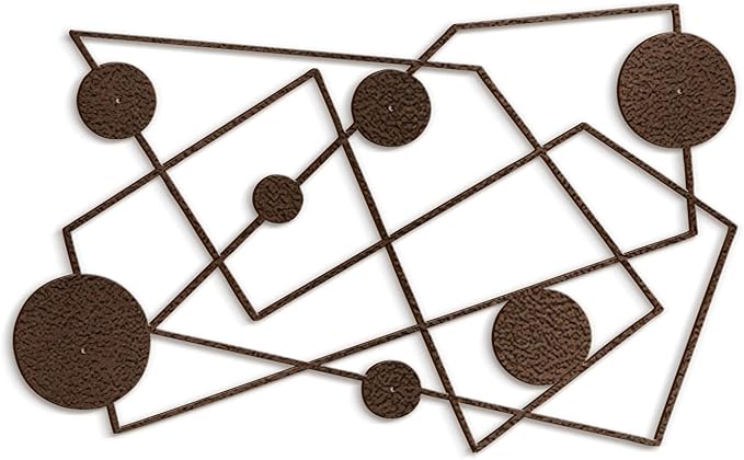 SIGNLEADER Metal Wall Decor Picasso Lines Geometric Minimalist Modern Luxury Wall Sculpture Hangings 3D Statue Home Decoration for Living Room, Bedroom, Bathroom, Kitchen, Fireplace, Office - 18" Bronze