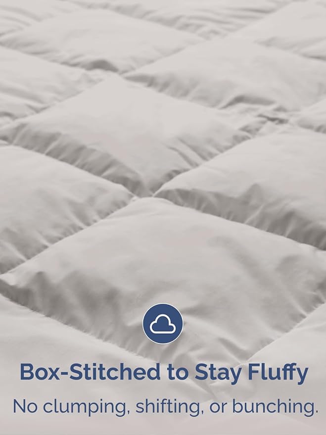 Twin Size, Light Gray Alternative Down Comforter - Warm, Lightweight, Luxury, & Breathable Hotel Quality Bedding Set - All Season Fluffy and Cozy Oversized Cooling Microfiber Duvet Insert Comforter
