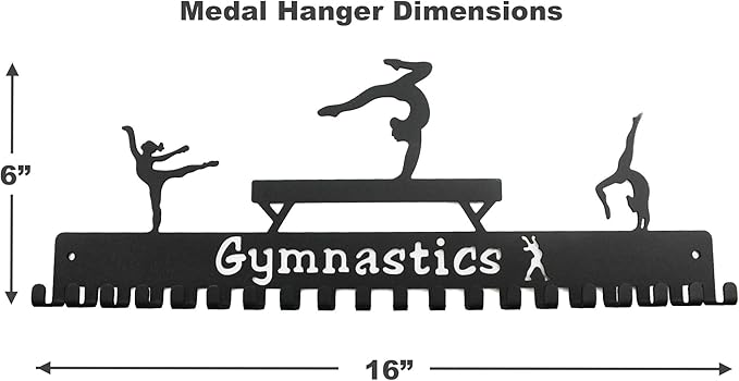 Gymnastics, Dance, Cheer Medal Hanger Display, Medal Holder Ribbon Display & Award Medal Rack, Great Dance Gifts for Kids