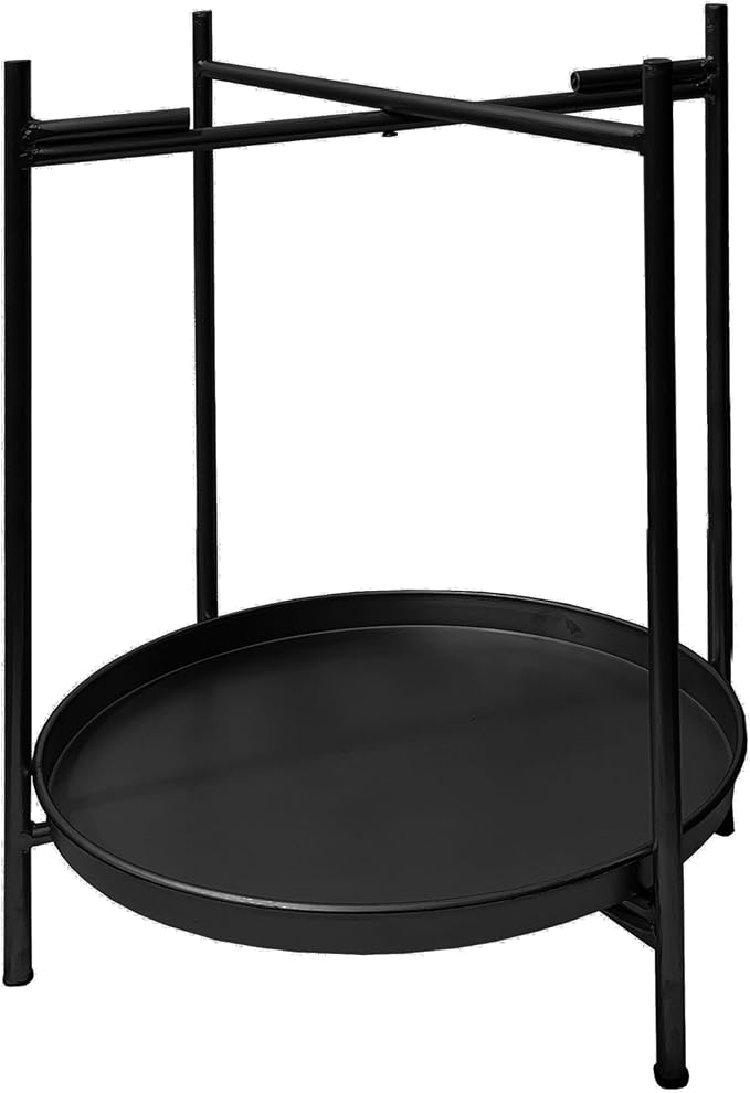 Elegant Iron Side End Table: Durable, Stylish, and Convenient Storage.