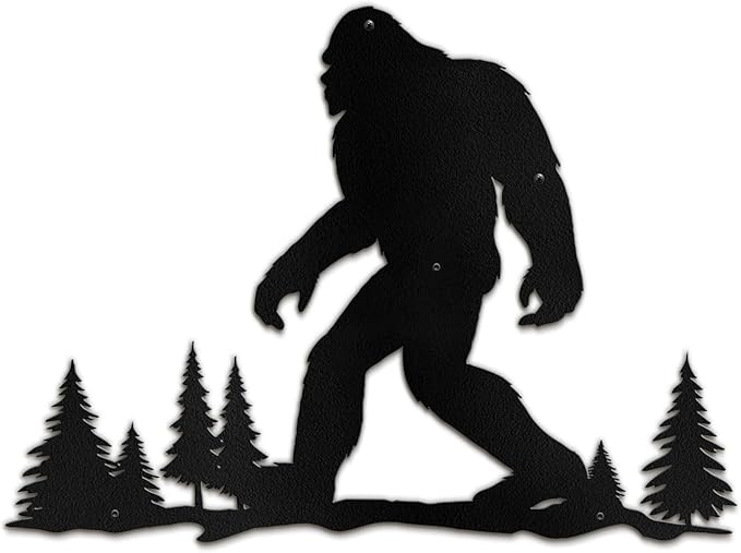 SIGNLEADER Metal Wall Art Decor Orangutan Walking Minimalist Modern Abstract Wall Sculpture Hangings Home Decoration for Living Room, Bedroom, Bathroom, Kitchen, Outdoor - 18" Black