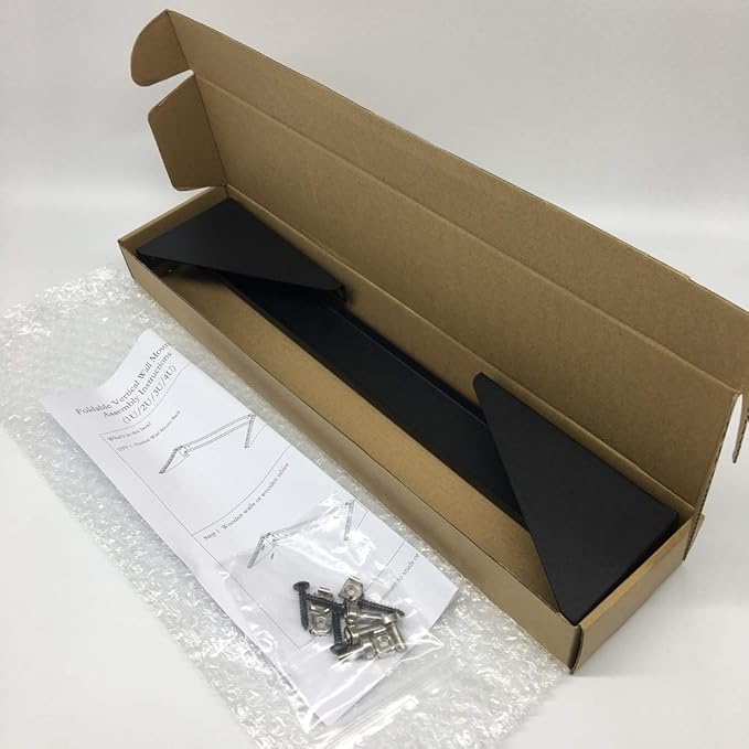 Jingchengmei 3U 19 Inch Wall Mount Vertical Rack Bracket -Wall Mount Patch Panel Bracket for Network & Data Equipment (3U90)