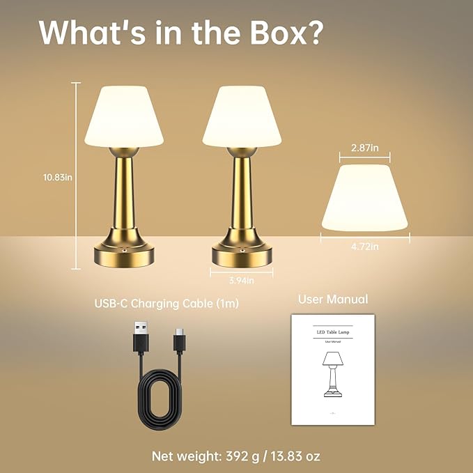 TRRMEZY Cordless Shower Lamp Waterproof, 18-Hour Rechargeable Battery Operated Outdoor Lamp, Dimmable Touch Table Lamp, IP65 Wireless LED Night Light for Bathroom Patio Camping Restaurant Bar Home