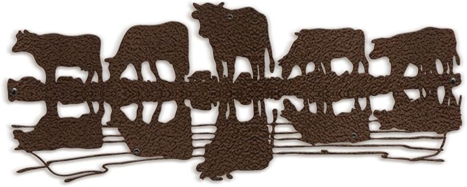 SIGNLEADER Metal Wall Art Decor Herd Minimalist Modern Abstract Wall Sculpture Hangings Home Decoration for Living Room, Bedroom, Bathroom, Kitchen - 18" Bronze