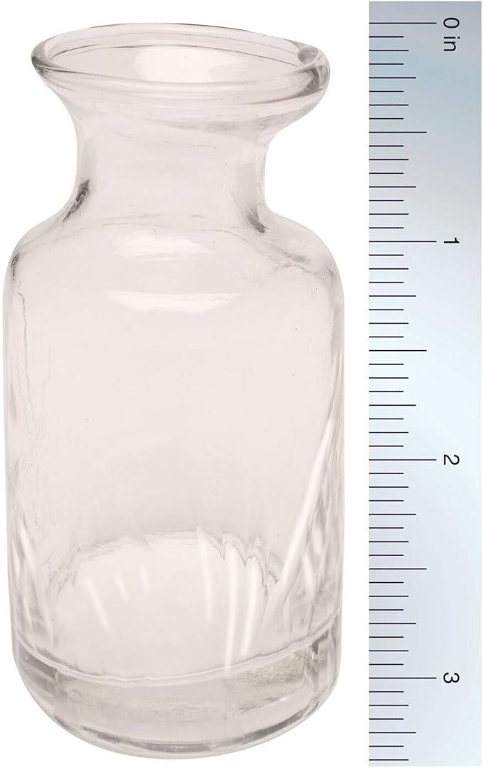 ART & ARTIFACT Mini Vases for Flowers - Small Glass Vases, Clear 5 Vase Set Single Bud Vases for Flowers, Room Decor - Clear