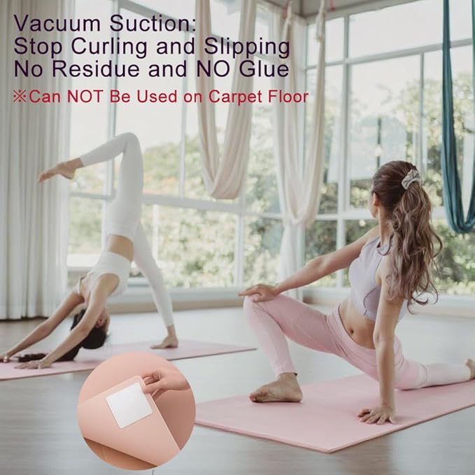 Anti Slip Carpet Grips 8 Pcs Vacuum Technology Carpet Gripper for Hardwood Floors Anti Curling Rug Pad Grippers Washable Non Slip Area Rug Stopper