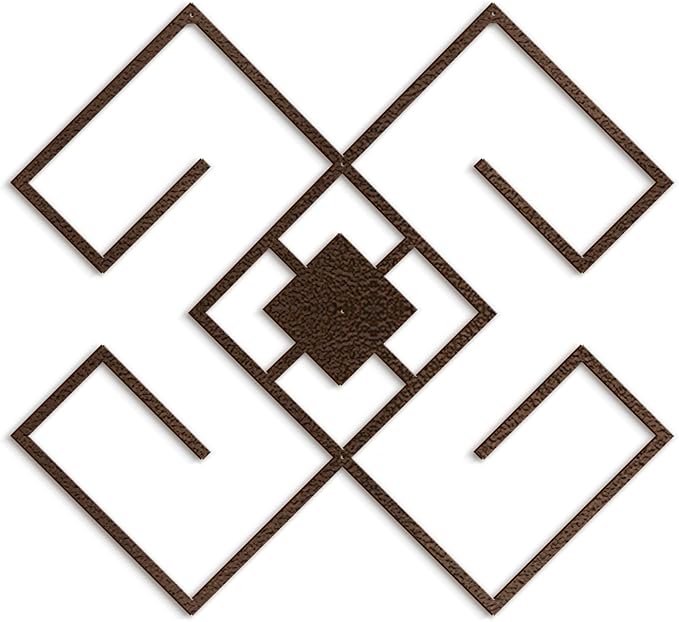 SIGNLEADER Metal Wall Decor Folk Symbol Minimalist Modern Luxury Wall Sculpture Hangings 3D Statue Home Decoration for Living Room, Bedroom, Bathroom, Kitchen, Fireplace, Office - 18" Bronze