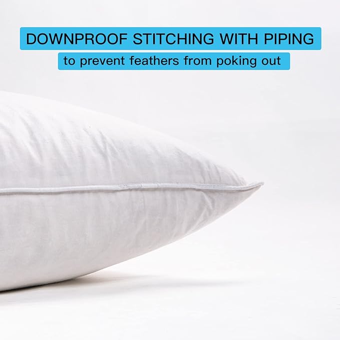 ANT-HOME 14"x24" Pillow Inserts Soft Feather Pillow Set of 1 Indoor Decorative Sofa Down Pillows Bed Pillows Couch Pillow