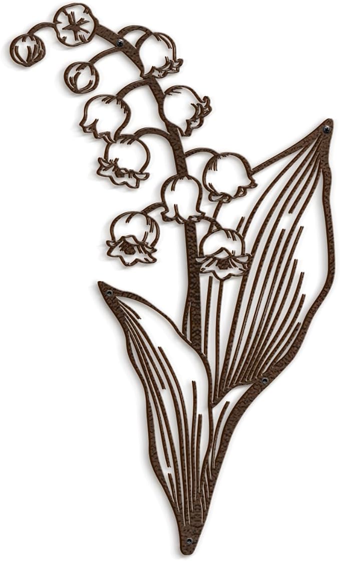 SIGNLEADER Metal Wall Art Decor Petal and Leaf Modern Abstract Wall Sculpture Hangings Home Decoration for Living Room, Bedroom, Bathroom, Kitchen, Outdoor - 18" Bronze