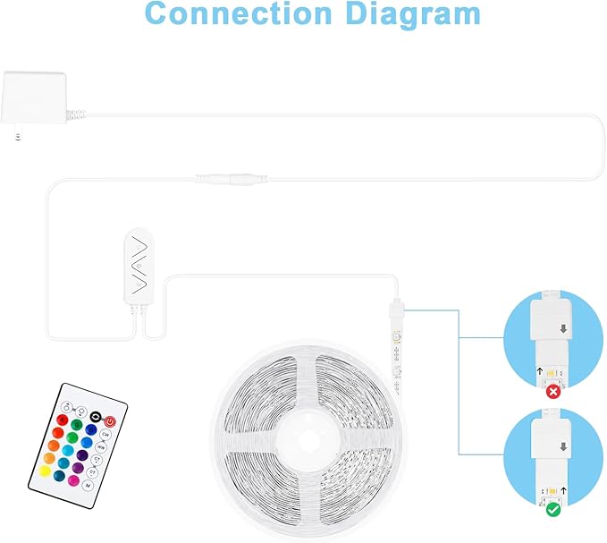 RGBWW Bluetooth LED Strip Lights, 16.4FT Tunable White 3000K to 6500K+RGB Led Light Strips, Music Sync Color Changing Indoor LED Rope Lights with App and Remote for Cabinet, Bedroom, TV
