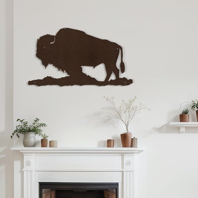 SIGNLEADER Metal Wall Art Decor Prone Cow Minimalist Modern Abstract Wall Sculpture Hangings Home Decoration for Living Room, Bedroom, Bathroom, Kitchen, Outdoor - 18" Bronze
