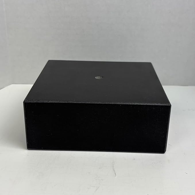 Premium Black Marble Display Base with Center Mount Hole – Polished Stone Pedestal Stand for Sculpture, Statue, Art, Awards, Lamps & Decor (2 3/4x2 3/4x1 1/2")