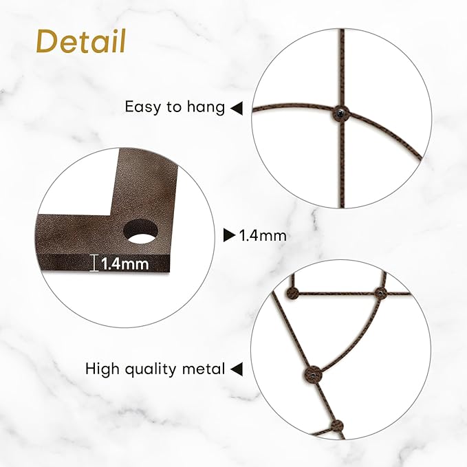 SIGNLEADER Metal Wall Decor Circles Minimalist Modern Luxury Wall Sculpture Hangings 3D Statue Home Decoration for Living Room, Bedroom, Bathroom, Kitchen, Fireplace, Office - 18" Bronze