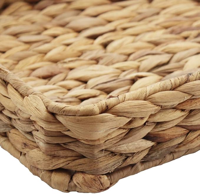 HODAKJUE Grass Weaving Tray, Grass Storage Bins for Fruit or Tea,Arts and Crafts. (Tray-A-M)