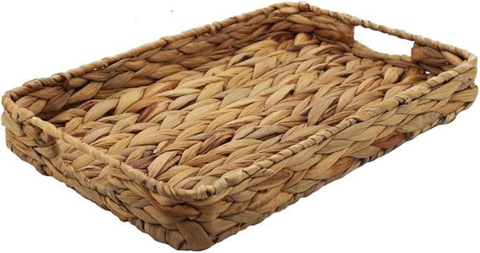 Grass Weaving Tray, Grass Storage Bins for Fruit or Tea,Arts and Crafts. (1) (Tray-A-S)