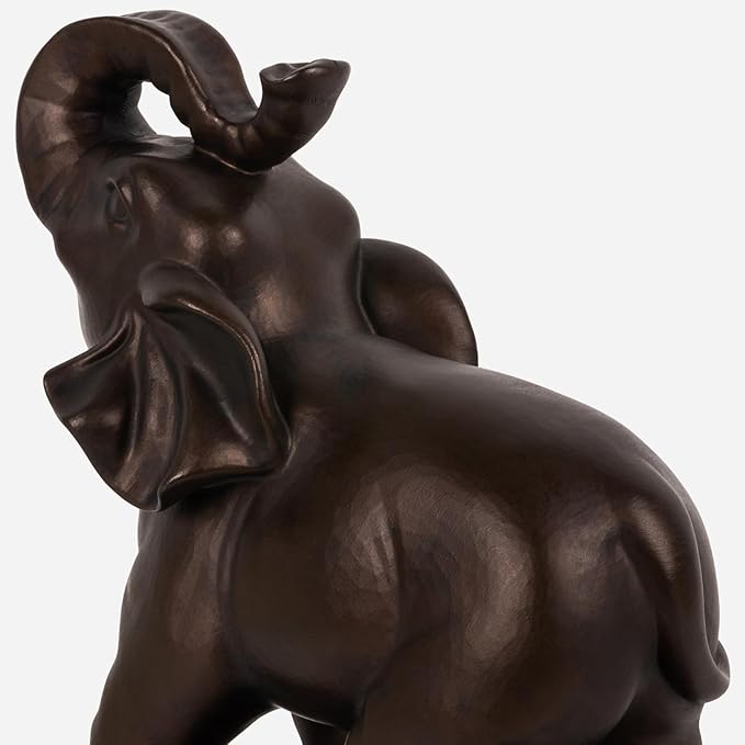 Elephant Decorative Bookends, Bookends for Shelves, Book Ends for Heavy Books with Anti-Slip Pad for Book Lovers Heavy Book Holder for Home Office Decor (Bronze)
