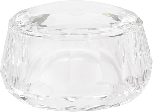 Crystal Jewelry Jar with Lids, Decorative Candy Dish, Multi-Purpose Clear Storage Container for Cosmetics, Snacks - Wedding Favor & Home Decor