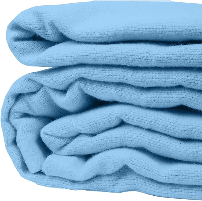Avalon Bedding Hospital Blankets Twin Size 100% Cotton Thermal Blanket Hospital Style Blanket - Lightweight Hospital Blanket - Hospital Blankets - General Hospital Blanket Twin 66x90 Inches (Blue)