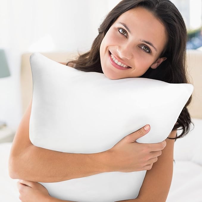 QSWRD 12 x 20 Outdoor Throw Pillow Inserts Set of 2 Waterproof Rectangle Lumbar Premium Decorative Couch Pillow Inserts Stuffers Form Small White Sofa Cushions Indoor