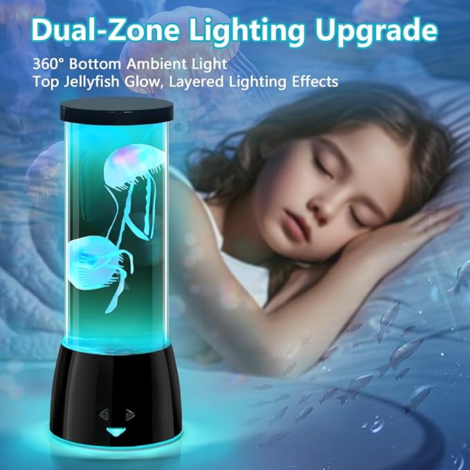 Cool Jellyfish Lamp – Remote Dimmable Control Multi & 17 Color Changing Mood Light – Gifts for Kids,Valentines Galentines Day Gifts for Her