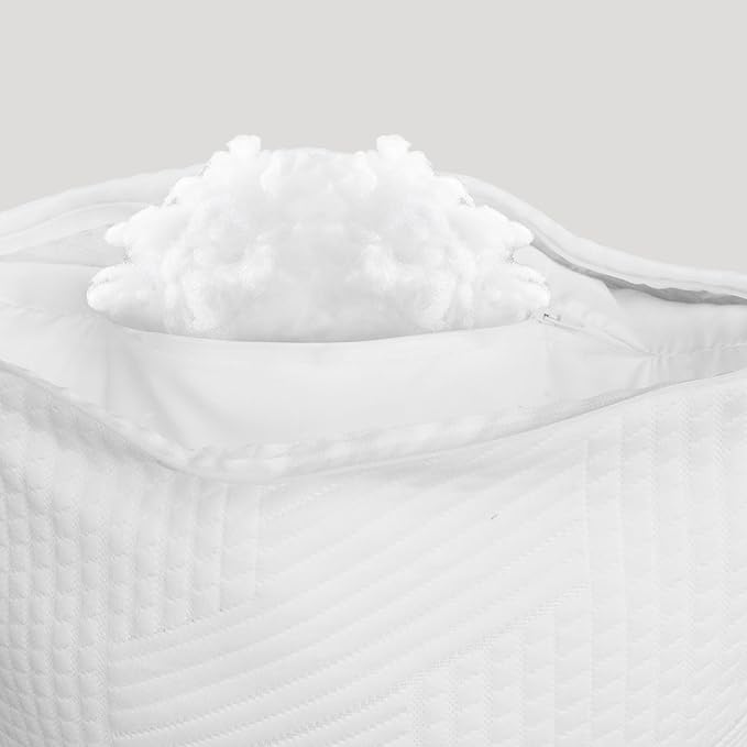 WELLCO Firm Pillow Standard Size 26 x 18 inch, Bed Pillow with Adjustable Insert and 1 Cooling Pillowcase, Not Only Provides Stronger Support But Aslo Comfortable