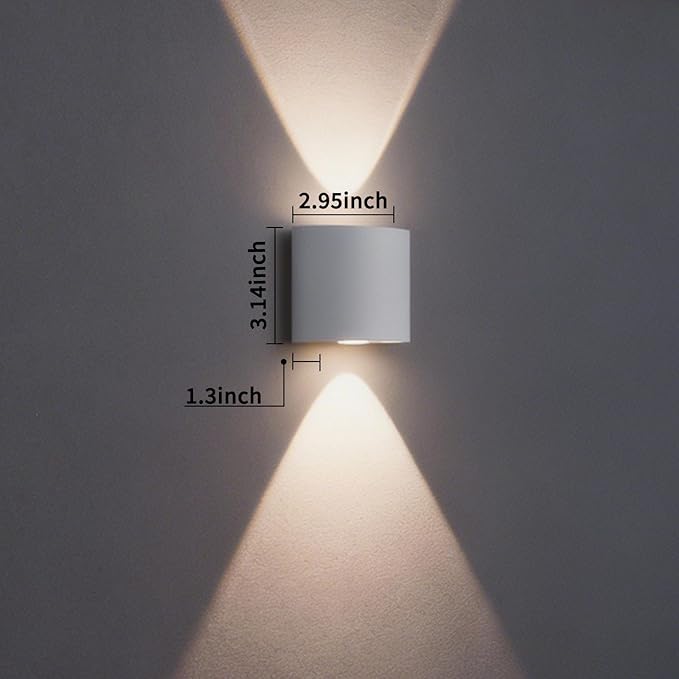 Modern LED Wall Sconces, Warm White Wall Mount Lights Hardwired Indoor Wall Decor Lighting for Bedroom Doorway Hallway Living Room