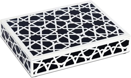 Handicrafts Home Decorative Box 8x6 – Photo Storage Box, Jewelry Organizer, Modern Decorative Storage Box with Lid, Bohemian Table Décor, Vintage Keepsake Box for Shelf or Coffee Table Décor