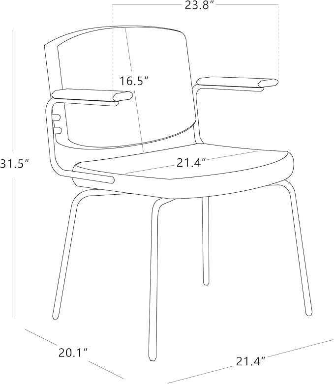 iMenting Upholstered Dining Chair with Arms Modern Kitchen & Dining Room Chair Set 2 Leather Dining Chair for Dining Table Leather Chair Set of 2 for Kitchen Living Room, Black with Black Leg