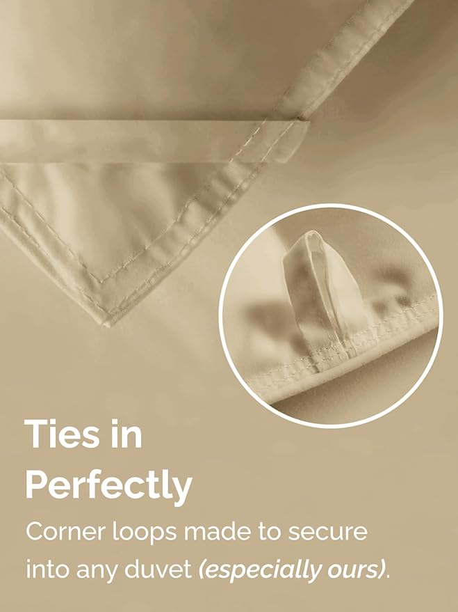 Full Size, Beige Alternative Down Comforter - Warm and Lightweight - Luxury and Breathable Hotel Quality Bedding Set - All Season Fluffy and Cozy Oversized Cooling Microfiber Duvet Insert Comforter