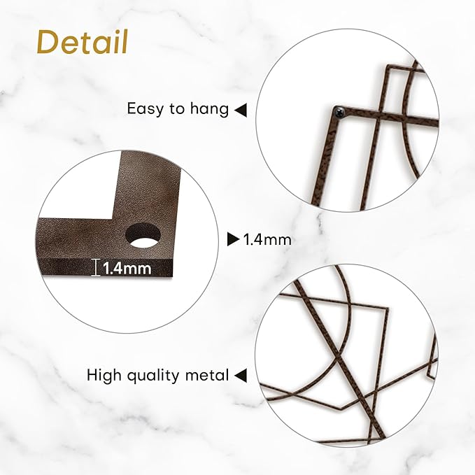 SIGNLEADER Metal Wall Decor Linear Abstract Picasso Minimalist Modern Luxury Wall Sculpture Hangings 3D Statue Home Decoration for Living Room, Bedroom, Bathroom, Kitchen, Fireplace, Office - 18" Bronze