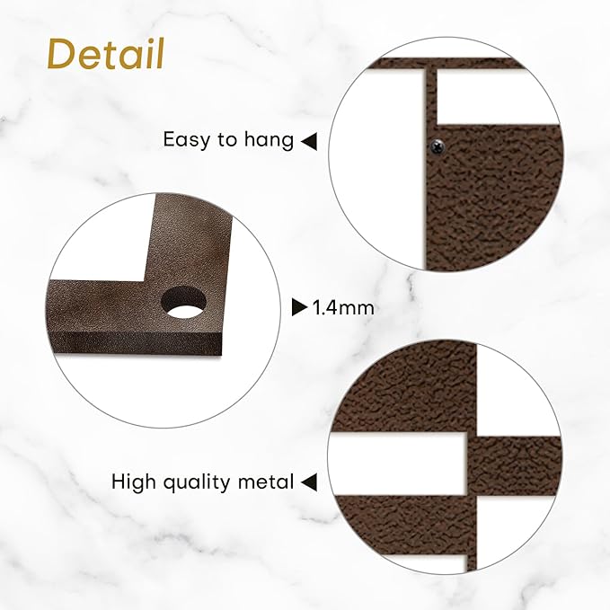 SIGNLEADER Metal Wall Decor Picasso Geometric Minimalist Modern Luxury Wall Sculpture Hangings 3D Statue Home Decoration for Living Room, Bedroom, Bathroom, Kitchen, Fireplace, Office - 18" Bronze