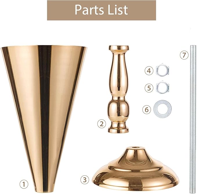 Sziqiqi Trumpet Floral Centerpiece Riser Stand for Wedding Reception Centerpieces Party Event Anniversary Birthday Decoration Flower Arrangement Pack of 2, Rose Gold 14in