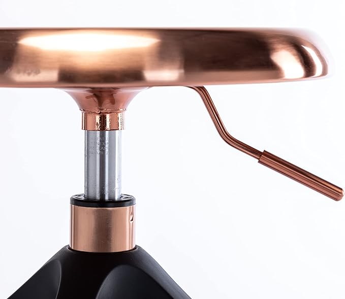 Adjustable Backless Swivel Bar Stools,Counter Height Round Metal Bar Chair, Kitchen Dining Chairs,Rose Gold